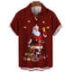 thumbnail image 1 of Camisa hawaiana de manga corta para hombre y mujer, ropa de Navidad, Tops con gráfico 3d de Papá Noel, Hip Hop, gran tamaño, verano, novedad, 1 of 1