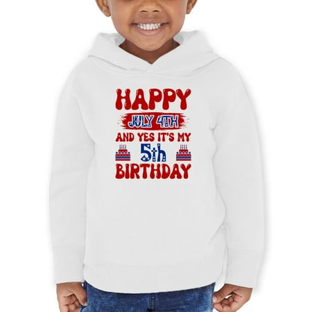 

Happy 4Th Of July 5Th Bday Hoodie Toddler -Image by Shutterstock 5 Toddler