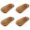 thumbnail image 1 of 4X Cesta de Mimbre Tejida Ovalada Cesta de Pan Cesta de Servicio, Cesta de Almacenamiento de 14 Pulgadas para Alimentos Frutas Almacenamiento de CosméTicos Mesa y BañO, 1 of 5
