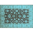 thumbnail image 1 of Ahgly Company Indoor Rectangle Oriental Light Blue Industrial Area Rugs, 5' x 7', 1 of 4