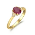 thumbnail image 2 of Gin & Grace 10KT YG Genuine Ruby and Diamond accent Ring, 2 of 6