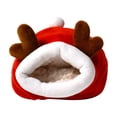 thumbnail image 2 of Fiudx Cama Navideña para Hámster con Forma de Reno, Acogedora y Semicerrada, Tela Suave y Transpirable, Ideal para Animales Pequeños, Hámsteres, Cobayas y Ardillas. Cálido Refugio Invernal. Tamaño: 1, 2 of 6