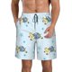 thumbnail image 1 of Balery Cartoon Turtle Traje de Baño Estilo Hawaiano para Hombre, Shorts de Secado Rápido con Bolsillos-Small, 1 of 6