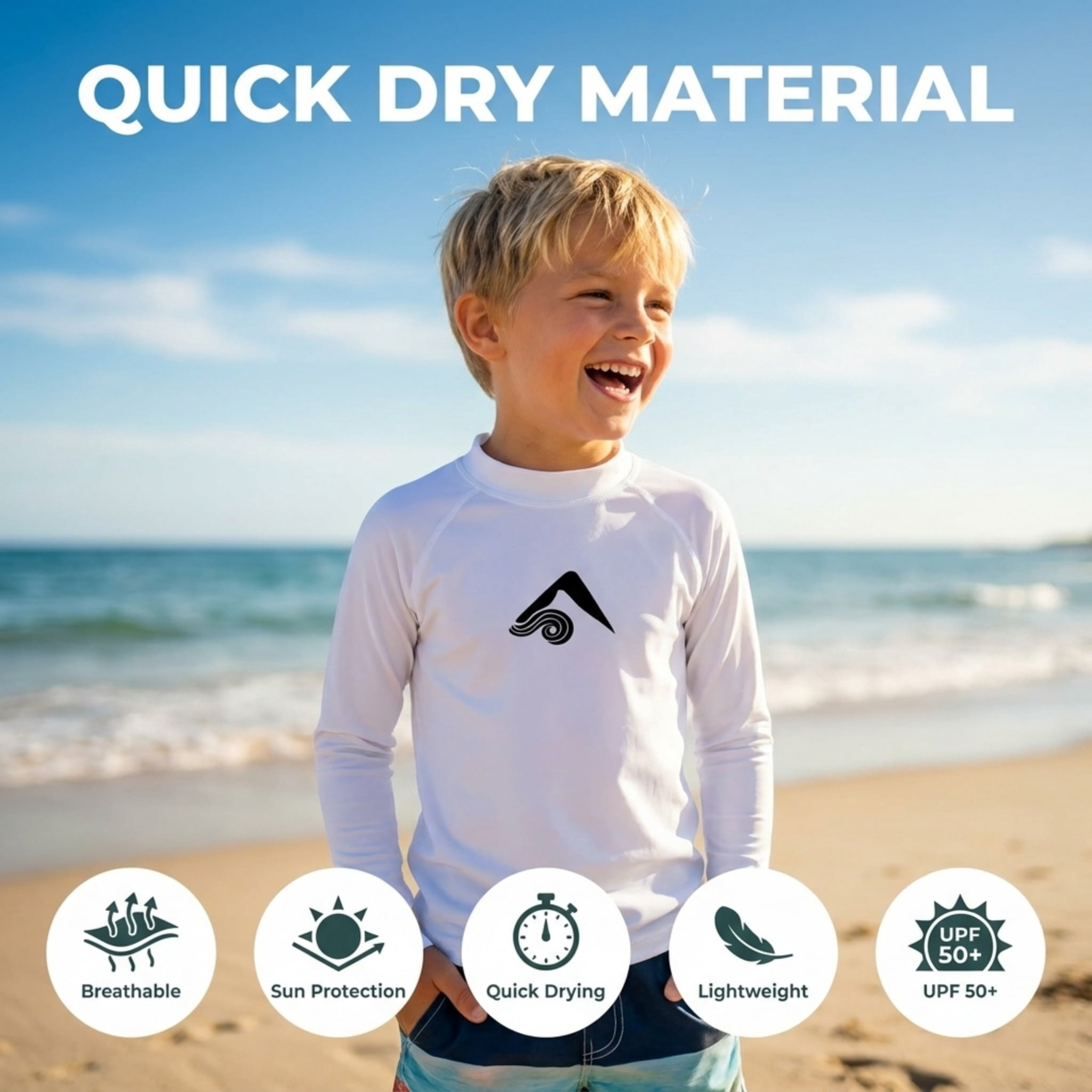 Kanu Surf Boys' Platinum Rashguard