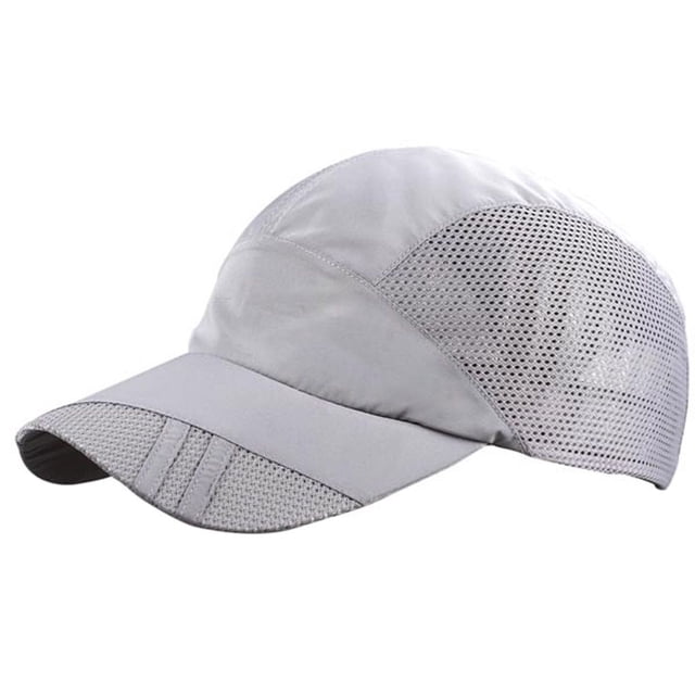 Wisewang Men Hat Clothing Accessory Sunshade Adjustable Outdoor Summer Quick Drying Mesh Baseball Caps Birthday Gift Light grey 1Set