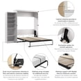 thumbnail image 3 of Bestar Key West Queen Murphy Bed with Closet Organizer (94W) - Engineered Wood, 3 of 16