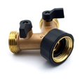 thumbnail image 4 of Double Washing Machine Faucet, Brass Garden Faucet Splitter, Y Connection, 3/4 Inch for Connecting 2 Appliances, Double Outlet Faucet, 4 of 5