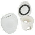 thumbnail image 2 of Scandvik  12104P; Cap Cup Single White Hinged Recessed Mount, 2 of 2