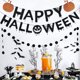 thumbnail image 5 of Pancarta de calabaza feliz Halloween con purpurina negra y guirnalda de puntos circulares de Halloween, decoraciones de fiesta de Halloween, decoraciones de calabaza de Halloween, decoraciones de fel, 5 of 5