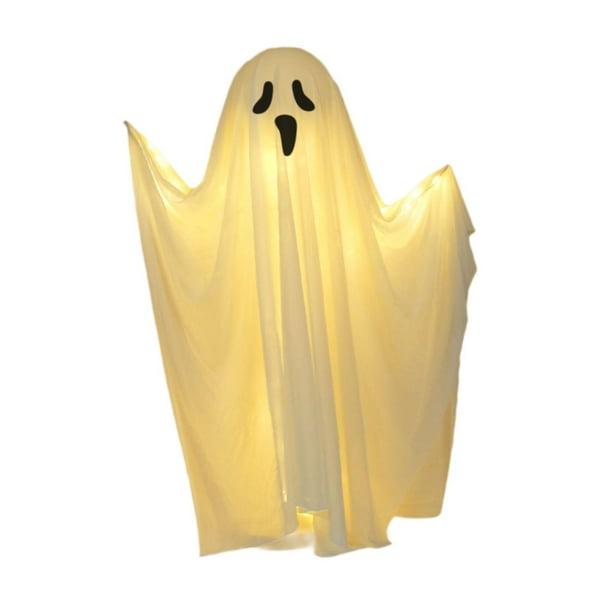 Decoraciones de Halloween para exteriores, decoración fantasmal brillante y espeluznante, decoración decorativa con tira de luz, decoración de centímetros