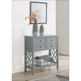 thumbnail image 3 of Alaterre Furniture Coventry 32 in. Wood Entryway or Console Table with Drawers and Shelf, Modern Open-Side Design, Versatile for Living Room, Entryway and Kitchen, Gray, 3 of 7