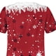 thumbnail image 4 of Puntoco Blusa de manga corta con cuello en V para mujer, uniforme de trabajo, blusa de Acción de Gracias de Navidad Puntoco Puntoco-2664, 4 of 5