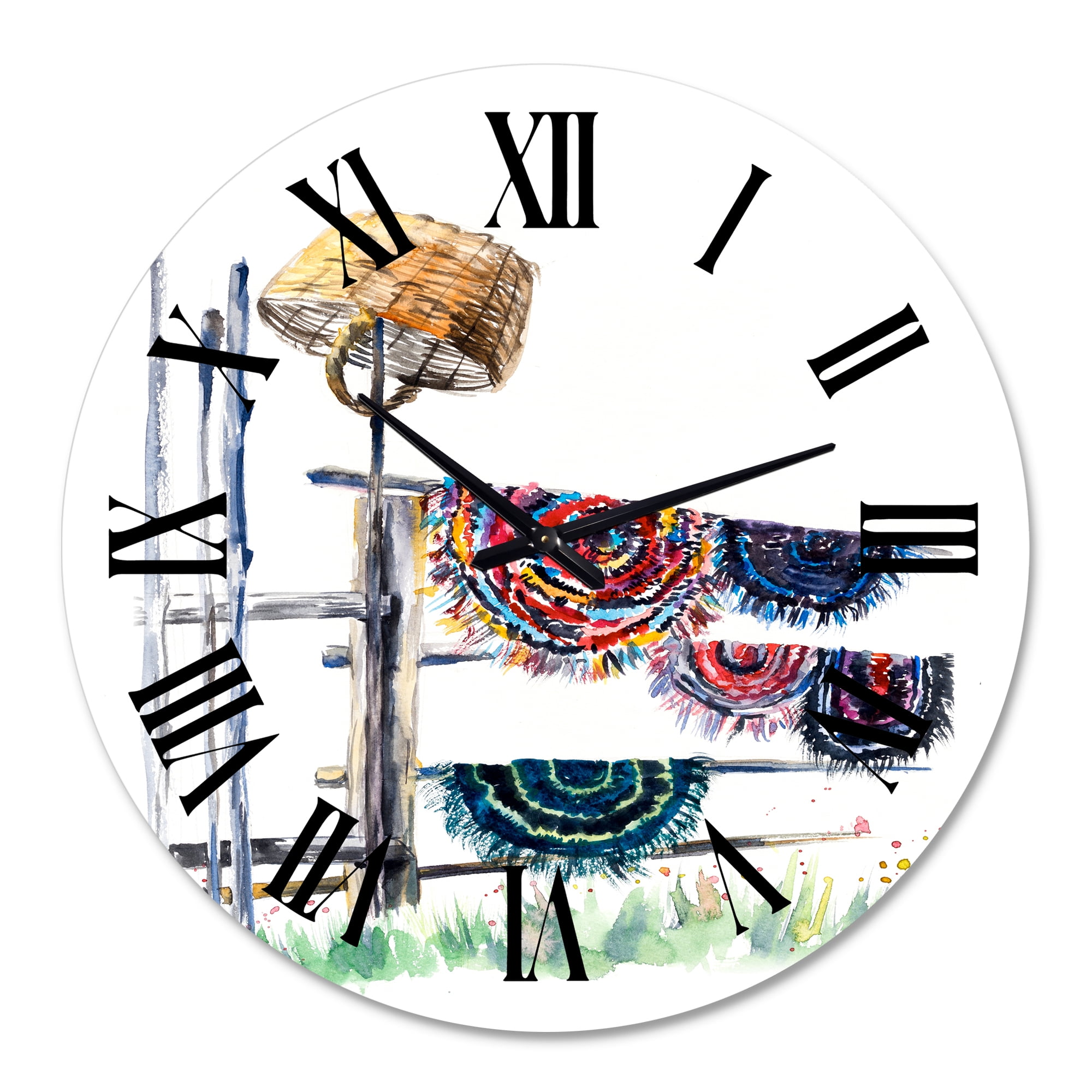 Designart 1 in Quartz Global Wall Clock