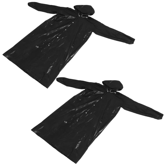 Hemoton 2-Pack Reusable EVA Rain Ponchos Lightweight Raincoats for Adults Men Women Outdoor Hiking Camping Gear
