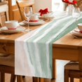 thumbnail image 5 of Ombre Green Ocean Table Runner 70 Inches, Coastal Waves Beach Gradient Bed Runner Dresser Scarves Tabletop for Indoor Outdoor Parties/Ceremony/Banquet, 13" x 70", 5 of 9