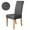 Black, variant on Stretch PU Leather Dining Chair Covers - Waterproof, Elastic Slipcovers