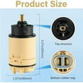 thumbnail image 2 of RP70538 Single Function Pressure Balance Cartridge, Shower Cartridge Replacement, Compatible with Peerless and Delta Single Handle Tub/Showers Faucet (Not Included Check Valve)$$Tools&Hardware Other, 2 of 7