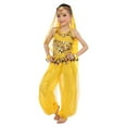 thumbnail image 5 of Hiijoy Big Girls Belly Dance Clothes Set Stage Performance Outfits for Kids, Sizes 9-10Y, 5 of 5