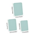 thumbnail image 5 of HBBKVI Set of 3 Plastic Plates, 3 Sizes Rectangular Dinner Plates, Green, 5 of 6
