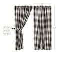 thumbnail image 2 of VHC Brands Annie Buffalo Check Cotton Farmhouse Curtains Rod Pocket Tie Back(s) Panel Pair, 63x36, Black, 2 of 8