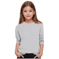 thumbnail image 4 of biudgviw Boys Girls 3/4 Sleeve Tops Kids Cute Crewneck Ribbed Knit Tunic Tops Comfy Soft Dressy Casual Blouses Fall Clothes, 4 of 6