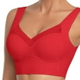 thumbnail image 3 of Mzoazpie Women's Large Strapless Lace Compression Bra for Women Tank Top Underwear Thin Small Bra Side Fold Side Plus Size Bra Gather Adjustable Bra, 3 of 5