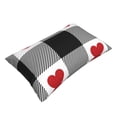 thumbnail image 3 of Balery Heart Black Buffalo Plaid Gingham Bedding Queen Pillow Cases - Envelope Closure - Soft Brushed Microfiber Fabric - Shrinkage and Fade Resistant Pillow Cases-20"x30", 3 of 9