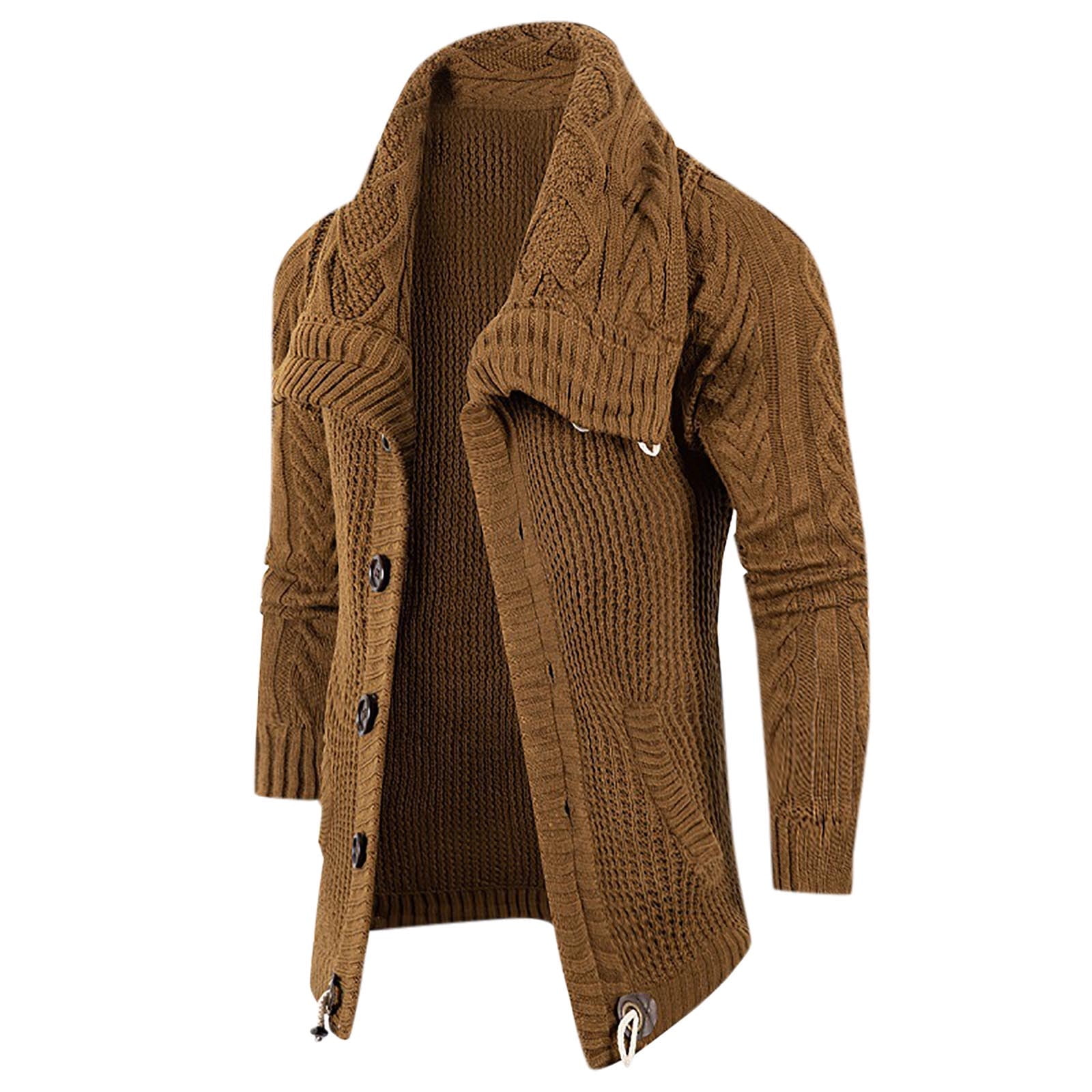 Dianli Men's Casual Solid Color Long 