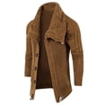 thumbnail image 1 of Awdenio Men's Casual Solid Color Long Sleeved Thickened Cardigan Jacket Sweater, 1 of 3
