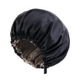 thumbnail image 1 of Gorro de Dormir Yinane de doble capa reutilizable transpirable ajustable negro, 1 of 8