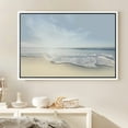 thumbnail image 2 of PixonSign Framed Canvas Print Wall Art Sunrise Over Beach Horizon Ocean Photography Nautical Scenic Nature Wall Decor for Living Room Bedroom Office - 24"x36" White, 2 of 5