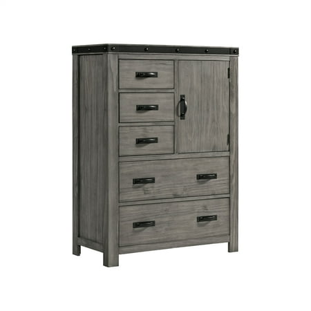 Picket House Furnishings Montauk 5-Drawer Gentleman's Chest in Gray Finish