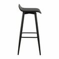 thumbnail image 4 of Ale Contemporary Fixed-Height Bar Stool In Black Steel And Grey Faux Leather - Set Of 2, 4 of 10