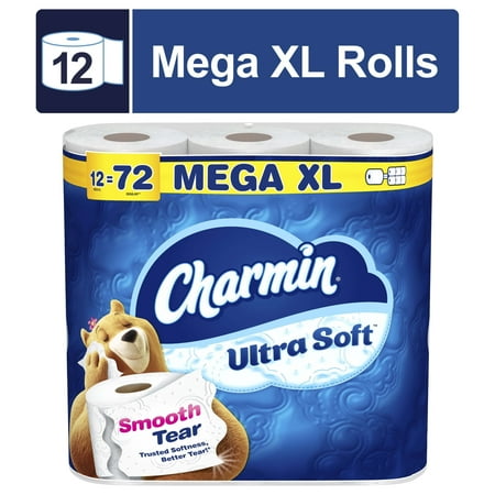 Charmin Toilet Paper Ultra Soft, 12 Mega Xl Rolls