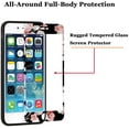 thumbnail image 2 of Floral Case for iPhone 8 Plus iPhone 7 Plus Flower Case for Girls Women with Screen Protector Cute Floral Design Soft TPU Shockproof Full Body Protective Cover for iPhone 7 Plus/8 Plus,Black, 2 of 7