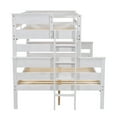 thumbnail image 6 of Kumix Bunk Bed Twin over Full, Wooden Heavy Duty Bunk Beds for Kids with Safety Guard Rails, Build-in Ladder, 2 Bunk Beds Can Convertible into 2 Separate Beds, Noiseless, White, 6 of 6