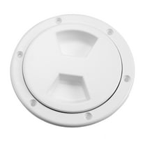 Unique Bargains 4 Inch Boat Inspection Deck Plate Hatch Marine Inspection Hatch Deck Plate with Detachable Cover White