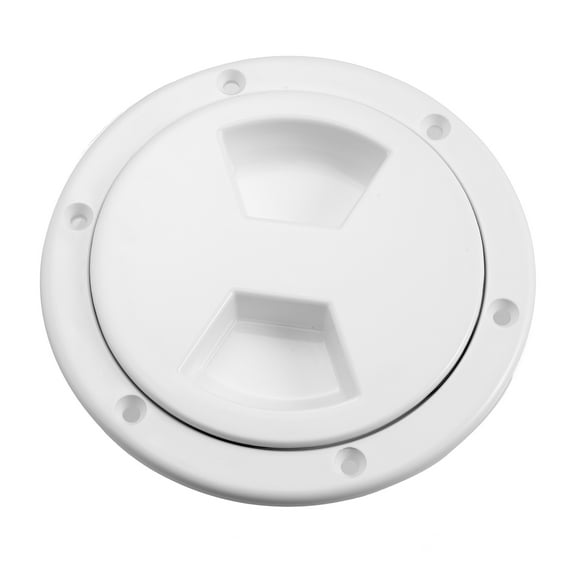 Unique Bargains 4 Inch Boat Inspection Deck Plate Hatch Marine Inspection Hatch Deck Plate with Detachable Cover White