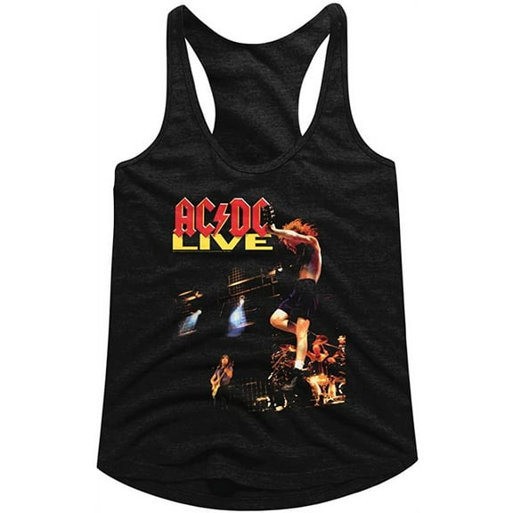 AC/DC Hard Rock Band Music Group Rockin Out Live Womens Tank Top Tee