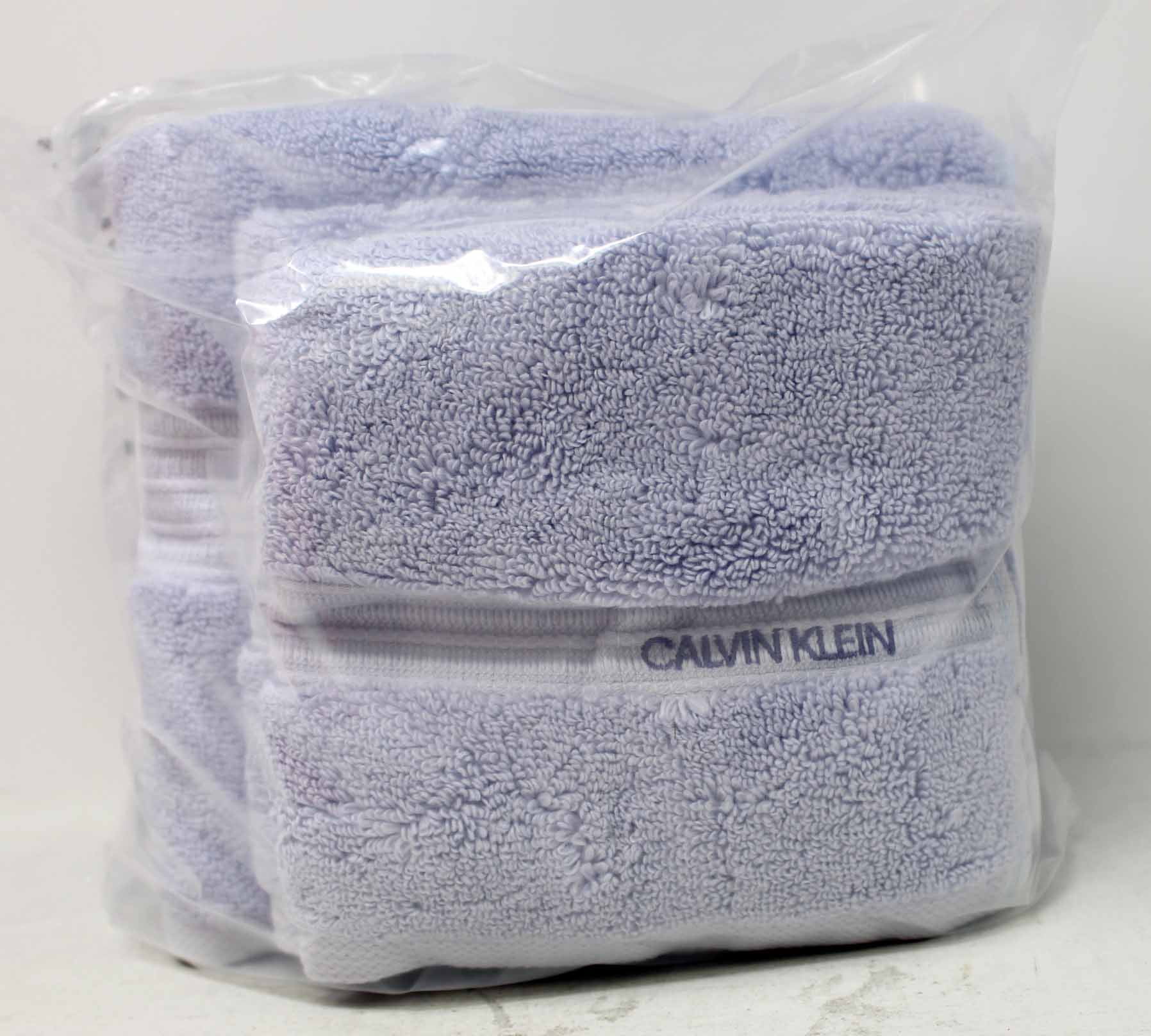 Calvin Klein Four Piece Set Washcloths & Hand Towels Violet 
