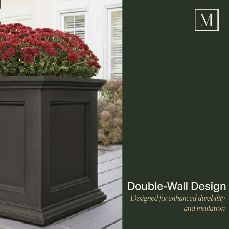 Mayne Fairfield Self-Watering Square Planter, 20" White photo 7