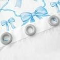thumbnail image 4 of Blue White Bow Curtains & Drapes Cute Bowknot 52"Wx84"L 30%-50% Blackout Curtains,Watercolor Ribbon Bow Tie Window Curtains Geometric Grids Bow Window Treatments 2 Panels, 4 of 6