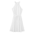 thumbnail image 5 of Women’s Halter Neck A-Line Midi Dress Sleeveless Tie Waist Casual Summer Vacation Dress, 5 of 7