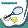 thumbnail image 2 of 6 Pieces Tennis Racket Portable Keychains Sport Keyring Multi-colors Key Chain Set Accessories Presents Girlfriends Wife Purple, 2 of 5
