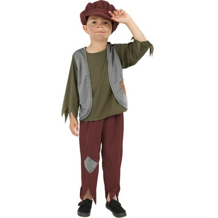 Childs Boy's Victorian Era Poor English Peasant Orphan Boy Costume Medium