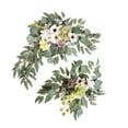 thumbnail image 4 of Rongfmy 2 Pieces Artificial Wreath Artificial Floral Swag Simulation Garland Flower Swag F, 4 of 9