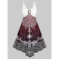 thumbnail image 1 of Vestido Línea Vertical Estampado Flor Étnico Tamaño Plus Rosegal Vestidos casuales de talla grande, 1 of 5