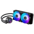 thumbnail image 2 of MSI MAG CoreLiquid 240R V2 AIO Liquid CPU Cooler, 240mm Radiator, Dual PWM Fans, ARGB Lighting Controlled by Software - LGA 1700/1851 / AM5/AM4 Compatible, 2 of 5