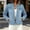 Light Blue women denim jacket a1, variant on Yrmaups Women Collared Long Sleeve Denim Button Down Jacket, Casual Lightweight Fall Winter Blazer, Everyday Outfit for Work Travel Layering, Dark Blue S