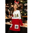 thumbnail image 2 of Pour g et PL Chandail de Noël Confortable pour Femmes Tunique Patchwork Robe Moche Manches Longues Col Rond Pulls Chauds Bloc d'Arbre TG, 2 of 7